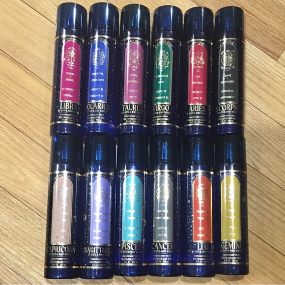 Zodiac Themed limited edition Bath & body Works Mist (12)